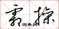 梁锦英霜操草书怎么写