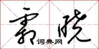 梁锦英霜晓草书怎么写