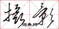 骆恒光摄影草书怎么写