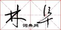 梁锦英林阜草书怎么写