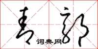 梁锦英青郭草书怎么写