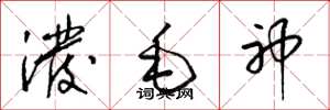 梁锦英泼毛神草书怎么写