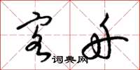 梁锦英客舟草书怎么写