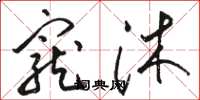 骆恒光宠沐草书怎么写