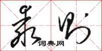 骆恒光乖则草书怎么写