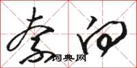 骆恒光奈向草书怎么写