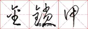 骆恒光金锁甲草书怎么写