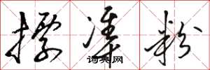 骆恒光标准粉草书怎么写