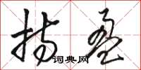 骆恒光持盈草书怎么写