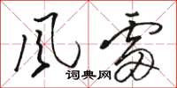 骆恒光風雷草书怎么写