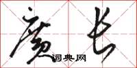 骆恒光广长草书怎么写