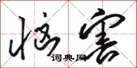 骆恒光恼害草书怎么写