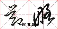 骆恒光节略草书怎么写