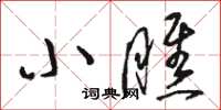 骆恒光小瞧草书怎么写