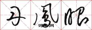 骆恒光丹凤眼草书怎么写