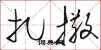 骆恒光扎撒草书怎么写