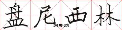 骆恒光盘尼西林楷书怎么写