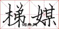 骆恒光梯媒楷书怎么写