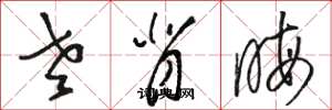 骆恒光老背晦草书怎么写