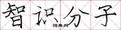 骆恒光智识分子楷书怎么写