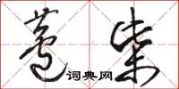 骆恒光芦柴草书怎么写