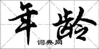 胡问遂年龄行书怎么写