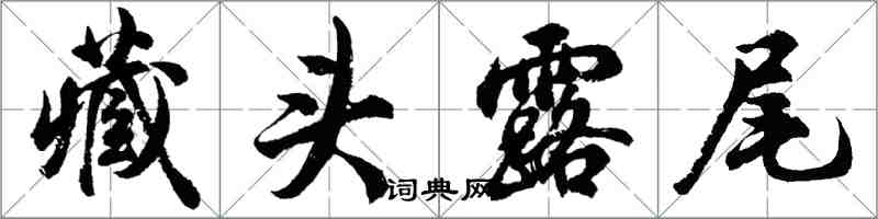 胡问遂藏头露尾行书怎么写