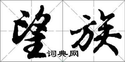 胡问遂望族行书怎么写