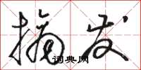 骆恒光摘发草书怎么写