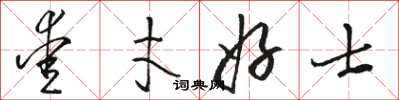 骆恒光爱才好士草书怎么写
