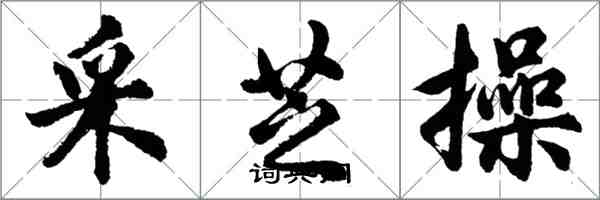 胡问遂采芝操行书怎么写