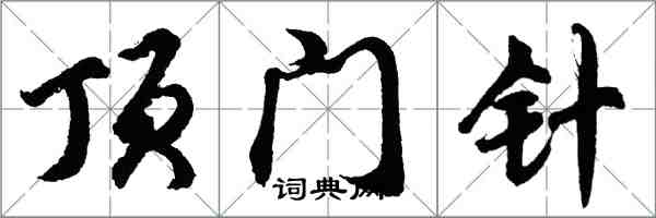胡问遂顶门针行书怎么写