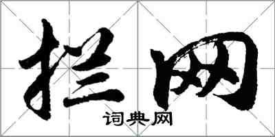 胡问遂拦网行书怎么写