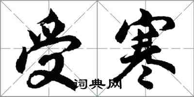 胡问遂受寒行书怎么写