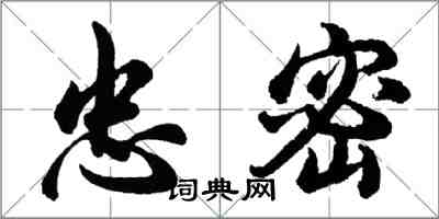 胡问遂忠密行书怎么写