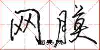 骆恒光网膜行书怎么写