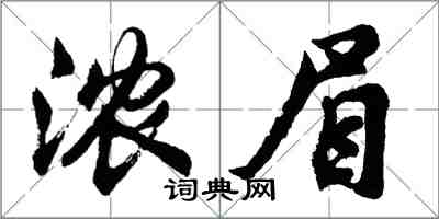 胡问遂浓眉行书怎么写