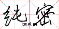 骆恒光纯密行书怎么写