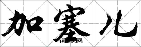 胡问遂加塞儿行书怎么写