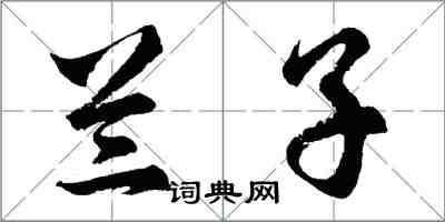 胡问遂兰子行书怎么写