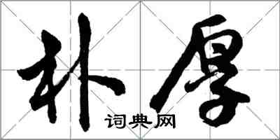 胡问遂朴厚行书怎么写