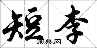 胡问遂短李行书怎么写
