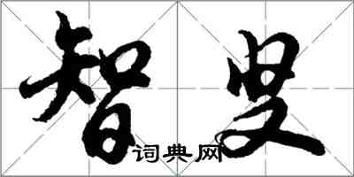 胡问遂智叟行书怎么写