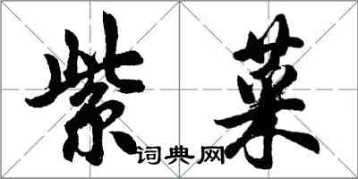 胡问遂紫菜行书怎么写