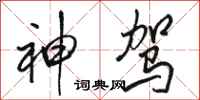 骆恒光神驾行书怎么写