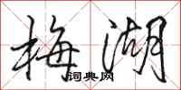 骆恒光梅湖行书怎么写