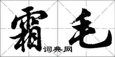 胡问遂霜毛行书怎么写