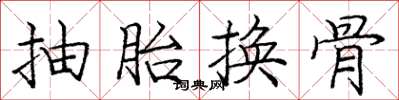 庞中华抽胎换骨楷书怎么写