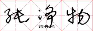 王冬龄纯净物草书怎么写