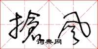 王冬龄抢风草书怎么写